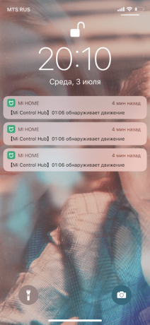 Xiaomi Mi inteligente: notificación en el teléfono