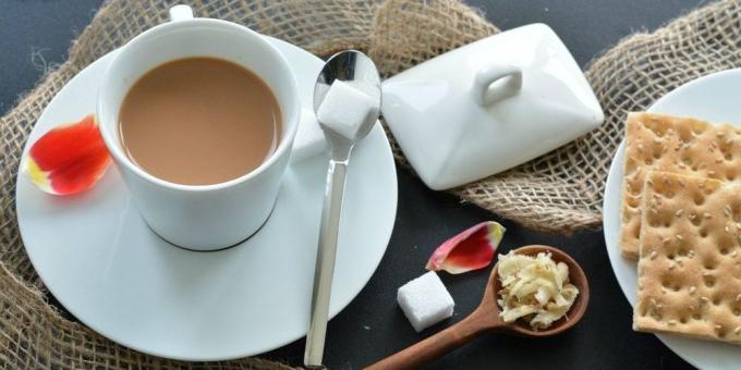 El jengibre recetas: té de jengibre leche
