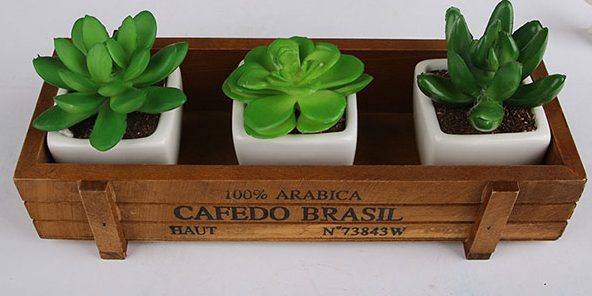 Caja de flores en retrostile con Aliexpress