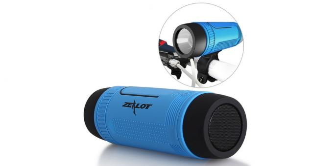 Moto Bluetooth bocinas con una linterna