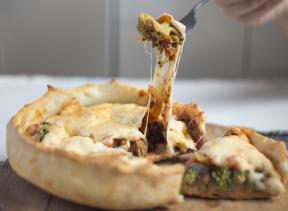 Una receta simple pizza "invertida"