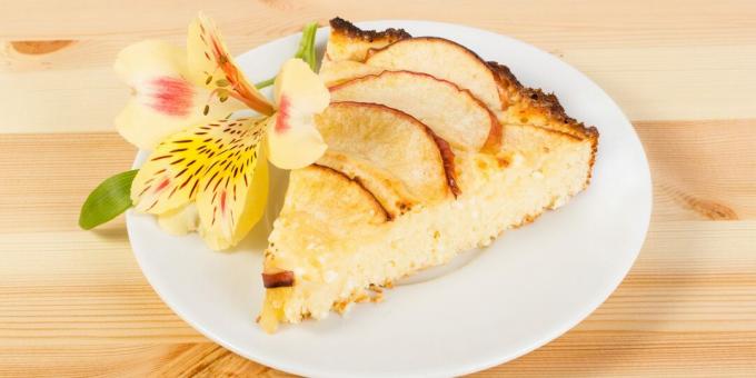 Pastel con requesón y manzanas: una receta simple