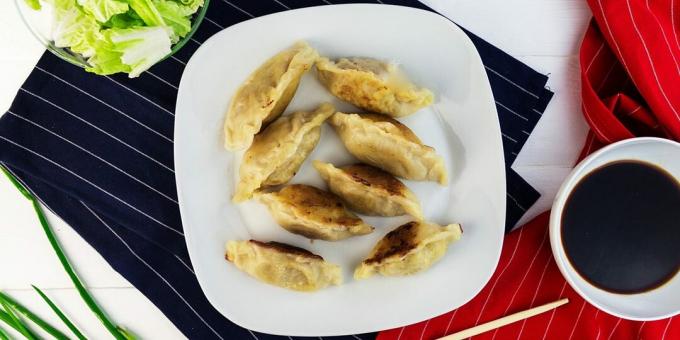 Empanadillas de gyoza con carne y verduras