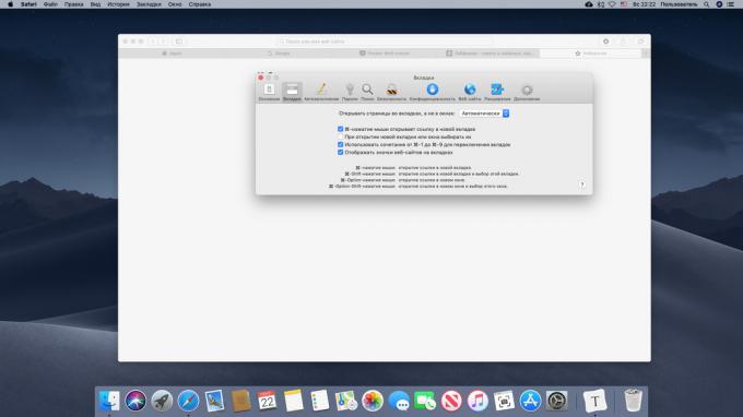 Configurar en mostrar los iconos de Mac en pestañas