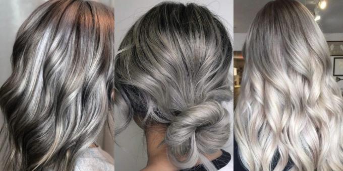 color de pelo de moda 2019 de plata y ceniza