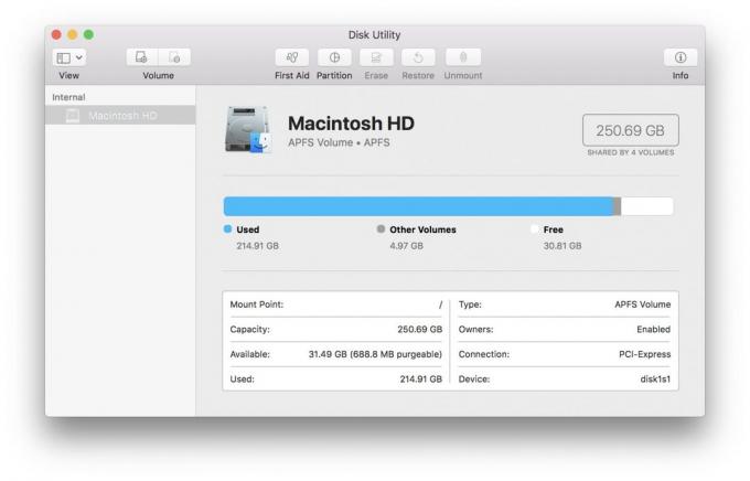 macOS High Sierra: sistema de archivos