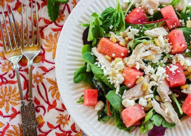 ensalada con la sandía: una receta