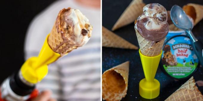 boquilla invención inútil en el taladro para el helado