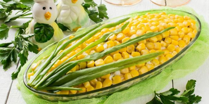 Ensalada con maíz y ciruelas pasas