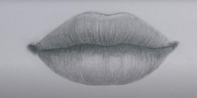 Dibujar labios con un simple lápiz