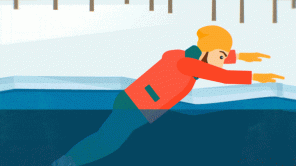 Qué hacer si usted o alguien más se cayó a través del hielo
