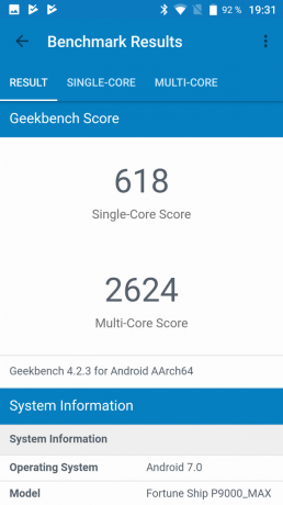 Protegida teléfono inteligente Poptel P9000 Max: GeekBench