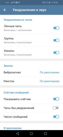 Los cambios Telegrama 5.0 para Android: telegrama chats