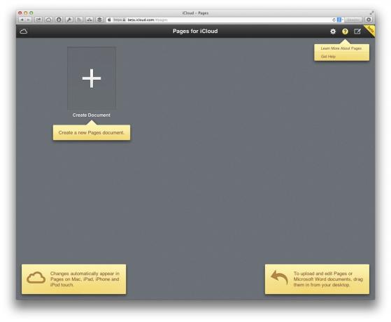 Páginas de la pantalla de inicio para iCloud
