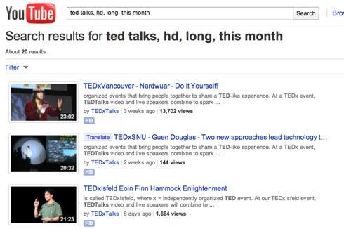 charlas TED, HD, tiempo, este mes