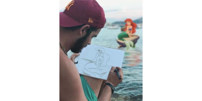 Disney carácter poses Ariel