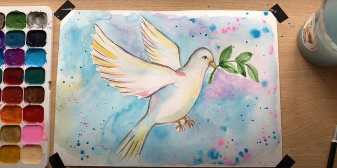 Dibujos para el 9 de mayo: paloma de la paz