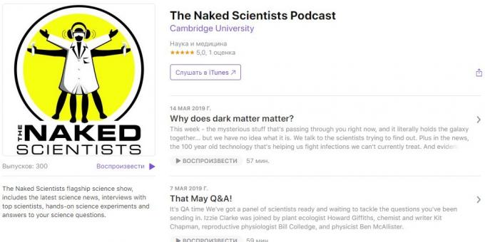 de podcast interesante: Los Naked Scientists