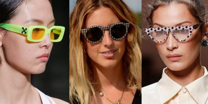 Gafas de sol de las mujeres de ala ancha con estampados brillantes