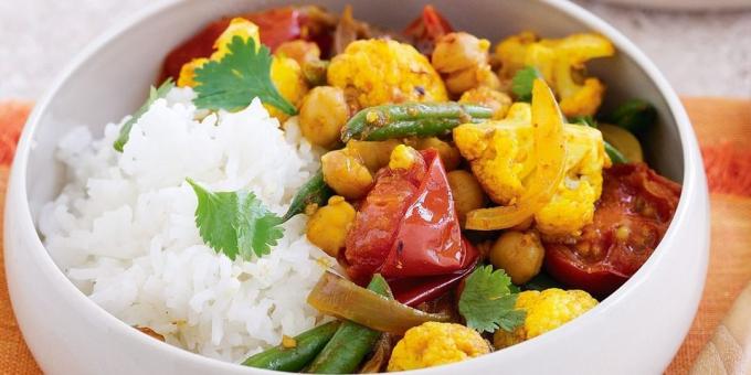 Recetas con garbanzos: Curry de verduras con garbanzos