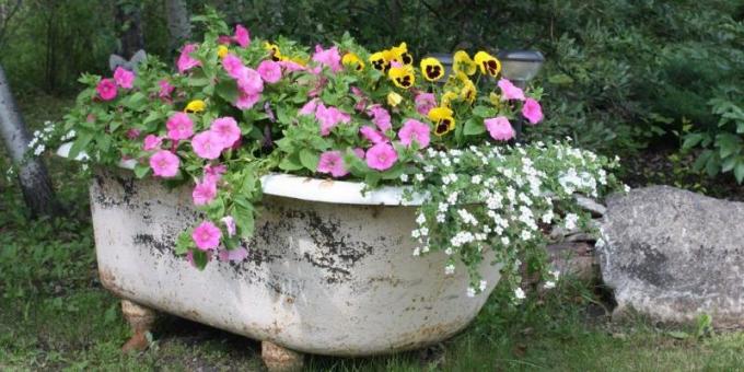 Un cuadro de jardín de baño