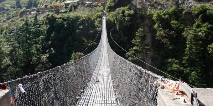 Los puentes más aterradores: puente colgante de Ghasa