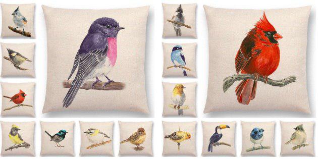 Fundas de almohada con las aves