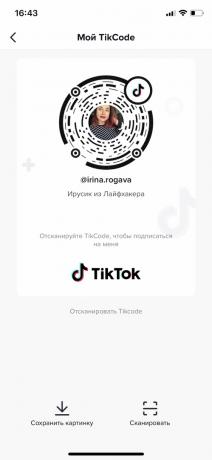 Perfil en la red social TikTok