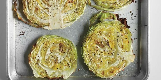 Verduras en el horno: Rebanadas col