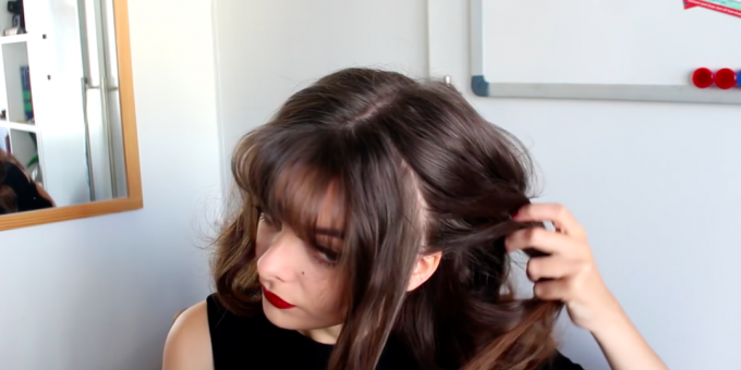 Peinados con flequillo: parte separada del cabello.