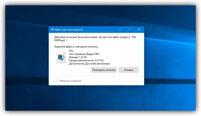 Cómo borrar un archivo en Windows: El ordenador informa de que el archivo se abre en otro programa