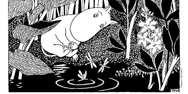 Ilustración para el libro de los Moomins "Dangerous Summer"