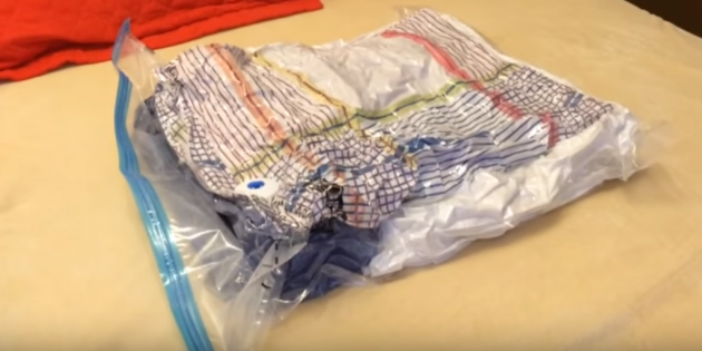 Equipaje de embalaje: bolsas de vacío