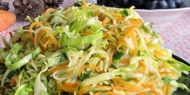 Fuentes de nabo: ensalada con nabos, la col y las zanahorias