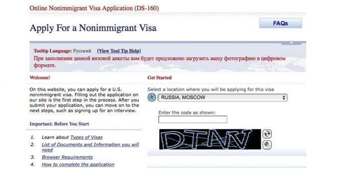 Visa a los Estados Unidos: Cómo llenar una solicitud en el formulario DS-160