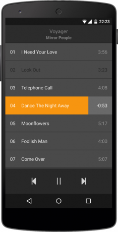 Mezclas para Android - un reproductor de música minimalista completa