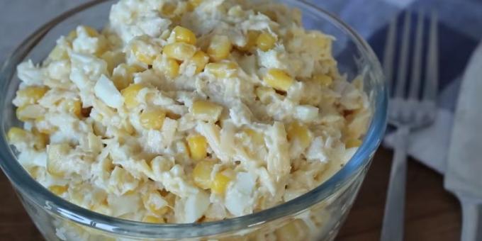 Recetas: Ensalada de maíz, pollo y queso