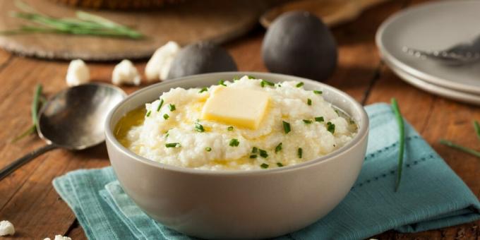 Puré de patatas y coliflor