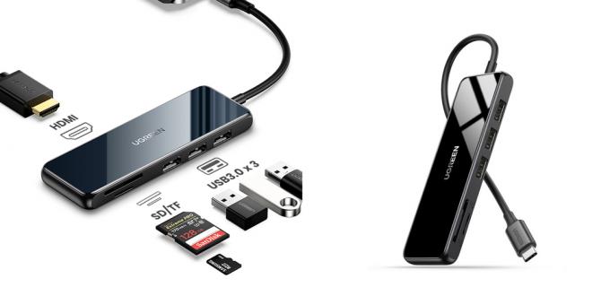 Base de conexión para computadora portátil: Ugreen USB-C Hub