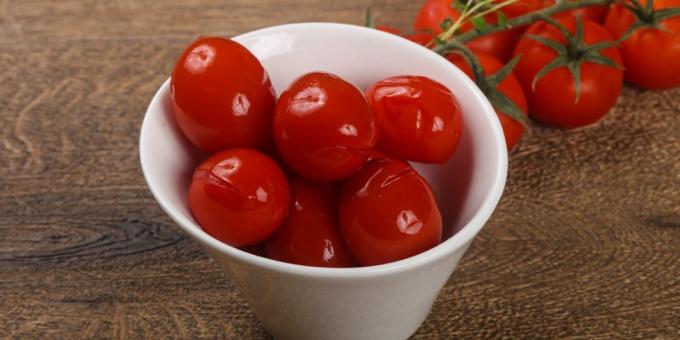 Escabeche Tomates rellenos con ajo