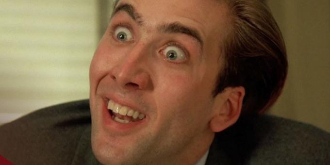 Nicolas Cage en el "beso del vampiro" película