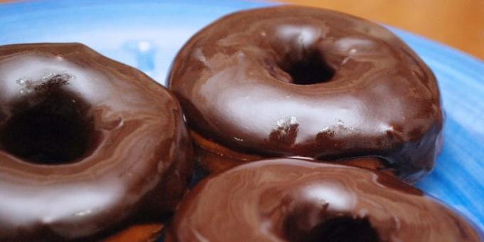 Rosquillas Recetas: Anillos de espuma del chocolate