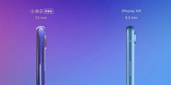 Xiaomi MI 8 Lite: espesor