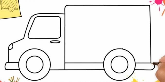 Cómo dibujar un camión: terminar el cuerpo