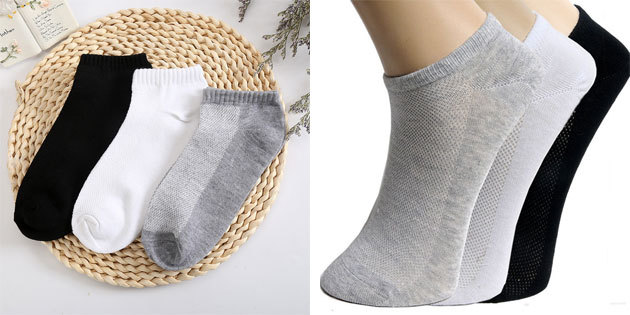 calcetines hermosas: calcetines de algodón de los hombres cortos
