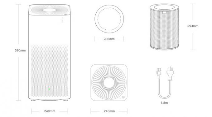 Gadgets disponibles: Xiaomi Mi purificador 2