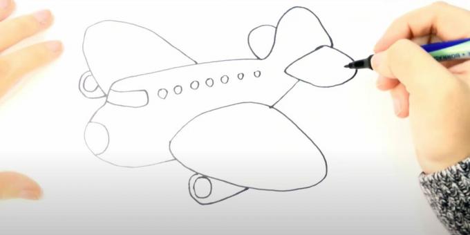 Cómo dibujar un avión: dibujar un avión con un marcador