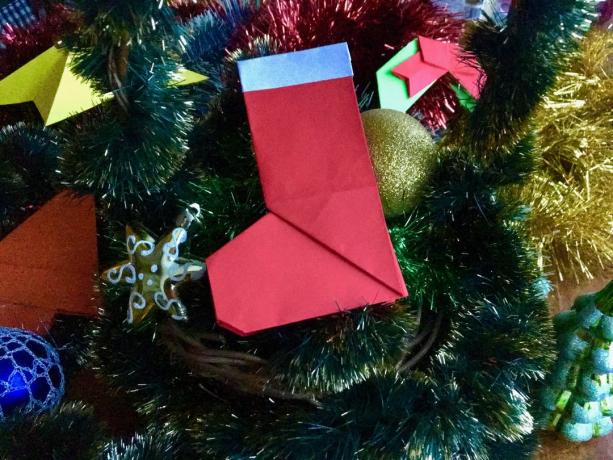 de navidad de Origami
