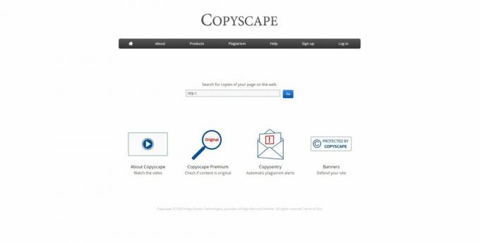 Compruebe la singularidad del texto en línea: Copyscape