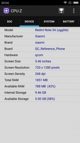 Xiaomi redmi Nota 5a: especificaciones técnicas